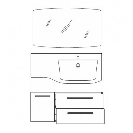 Pelipal Contea Badmöbelset - Comfort N 3.4 Set bestehend aus: